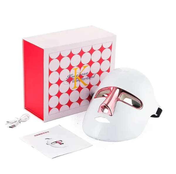 7-fargers LED-lysterapi ansiktsmaske